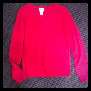 New vibrant red Jaclyn Smith cashmere sweater